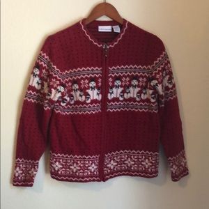 Croft & Barrow zip-up Christmas cardigan!